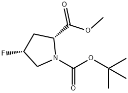 1-tert-butyl 2-methyl (2R,4R)-4-fluoropyrrolidine-1,2-dicarboxylate Structure