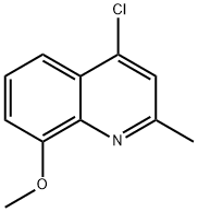 4-氯-8-甲氧基-2-甲基喹啉, 64951-58-2, 结构式