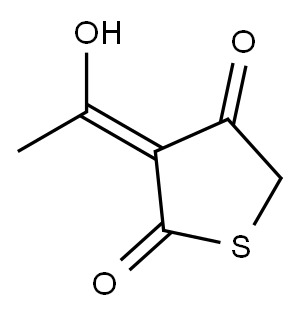2,4(3H,5H)-Thiophenedione, 3-(1-hydroxyethylidene)-, (E)- (9CI) Structure