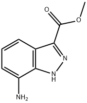 1H-Indazole-3-carboxylicacid,7-amino-,methylester(9CI) Structure