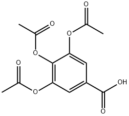 3,4,5-トリアセトキシ安息香酸 化学構造式