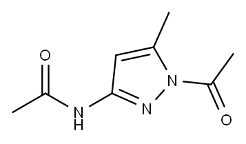 Acetamide,  N-(1-acetyl-5-methyl-1H-pyrazol-3-yl)- Structure