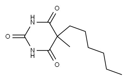 5-Hexyl-5-methyl-2,4,6(1H,3H,5H)-pyrimidinetrione 结构式