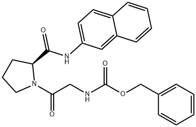 Z-Gly-L-Pro-(2-ナフチル)NH2 化学構造式