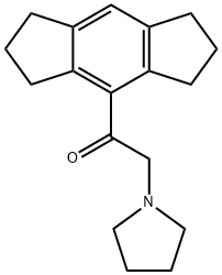 1-[(1,2,3,5,6,7-Hexahydro-s-indacen)-4-yl]-2-(1-pyrrolidinyl)ethanone Structure