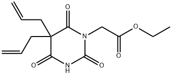 Hexahydro-5,5-diallyl-2,4,6-trioxo-1-pyrimidineacetic acid ethyl ester Structure