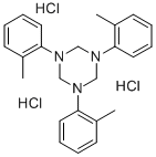 hexahydro-1,3,5-tris(o-tolyl)-1,3,5-triazine trihydrochloride 结构式