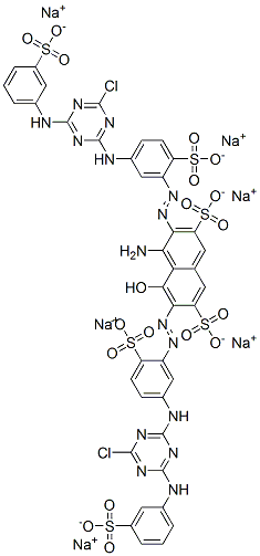 hexasodium 4-amino-3,6-bis[[5-[[4-chloro-6-[(3-sulphonatophenyl)amino]-1,3,5-triazin-2-yl]amino]-2-sulphonatophenyl]azo]-5-hydroxynaphthalene-2,7-disulphonate|C.I.活性蓝171