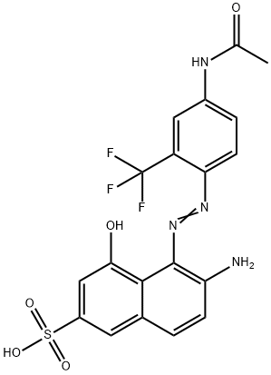 5-[[4-acetamido-2-(trifluoromethyl)phenyl]azo]-6-amino-4-hydroxynaphthalene-2-sulphonic acid Structure