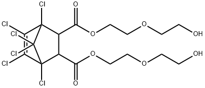 1,4,5,6,7,7-Hexachlorobicyclo[2.2.1]hept-5-ene-2,3-dicarboxylic acid bis[2-(2-hydroxyethoxy)ethyl] ester Structure