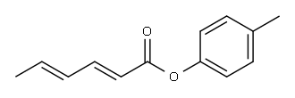 2,4-Hexadienoic acid 4-methylphenyl ester Structure