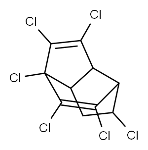 1,2,3,5,7,8-Hexachloro-1,3a,4,5,6,6a-hexahydro-1,4-ethenopentalene Structure