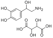 L-4-(2-Amino-1-hydroxyethyl)-1,2-benzenediol bitartrate Structure