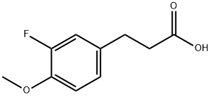 3-フルオロ-4-メトキシベンゼンプロピオン酸 化学構造式