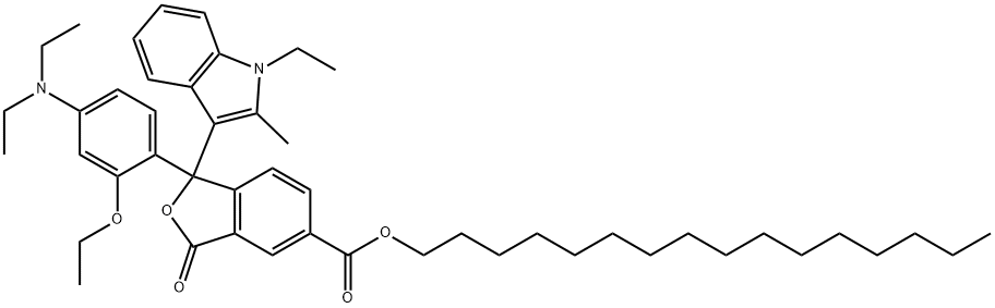 hexadecyl 1-[4-(diethylamino)-2-ethoxyphenyl]-1-(1-ethyl-2-methyl-1H-indol-3-yl)-1,3-dihydro-3-oxoisobenzofuran-5-carboxylate|