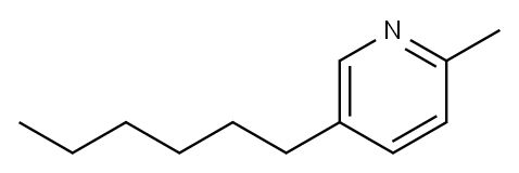 5-hexyl-2-methylpyridine Structure
