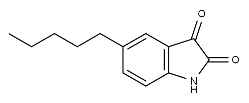 1H-Indole-2,3-dione, 5-pentyl- (9CI) Structure