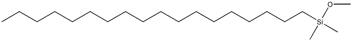 オクタデシルジメチルメトキシシラン 化学構造式