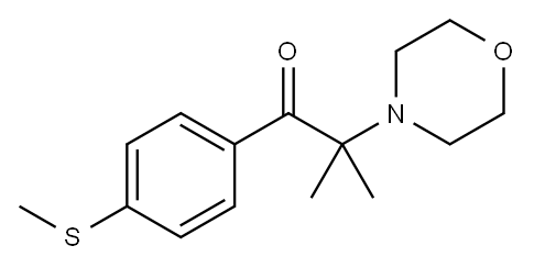 2-[4-(メチルチオ)ベンゾイル]-2-(4-モルホリニル)プロパン 化学構造式