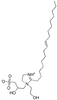 2-(8-Heptadecenyl)-4,5-dihydro-1-(2-hydroxyethyl)-1-(2-hydroxy-3-sulfonatopropyl)imidazolium Structure