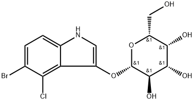 5-Bromo-4-chloro-3-indolyl-beta-D-galactoside Struktur