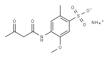 3-Acetoacetylamino-4-methoxytoluene-6-sulfonic acid ammonium salt Structure