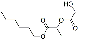 hexyl 2-(2-hydroxypropanoyloxy)propanoate Structure