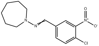 Hexahydro-1-(4-chloro-3-nitrobenzylideneamino)-1H-azepine Structure