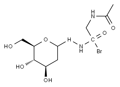 2-Acetamido-1-bromoacetamido-1,2-dideoxy-B-D-glucopyranoside Structure