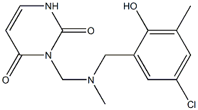 2,4(1H,3H)Pyrimidinedione, 3-[[(5-chloro-3-methylsalicyl)methylamino]m ethyl]-|