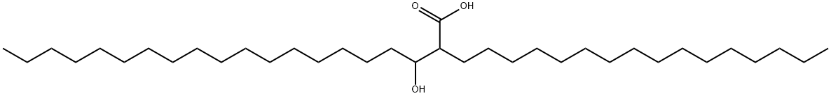 2-hexadecyl-3-hydroxyicosanoic acid 结构式