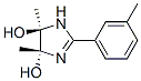 1H-Imidazole-4,5-diol, 4,5-dihydro-4,5-dimethyl-2-(3-methylphenyl)-, trans- (9CI) Structure