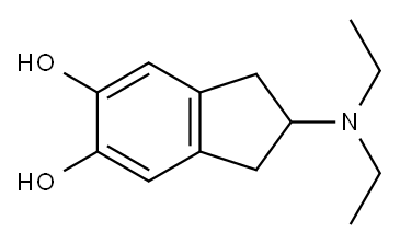 1H-Indene-5,6-diol, 2-(diethylamino)-2,3-dihydro- (9CI) Structure