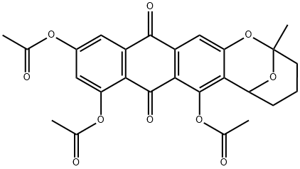 3,4,5,6,8,13-Hexahydro-2-methyl-8,13-dioxo-2,6-epoxy-2H-anthra[2,3-b]oxocin-7,9,11-triyl=triacetate|
