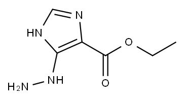 1H-Imidazole-4-carboxylicacid,5-hydrazino-,ethylester(9CI) Structure