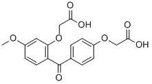 Acetic acid, (2-(4-(carboxymethoxy)benzoyl)-5-methoxyphenoxy)-|