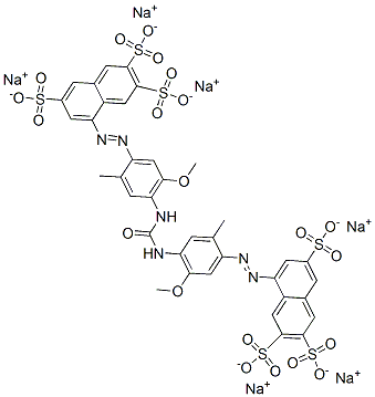 hexasodium 8,8'-[carbonylbis[imino(5-methoxy-2-methyl-4,1-phenylene)azo]]bisnaphthalene-2,3,6-trisulphonate Structure