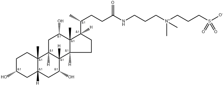 3-[3-(胆酰胺丙基)二甲氨基]丙磺酸内盐, 75621-03-3, 结构式