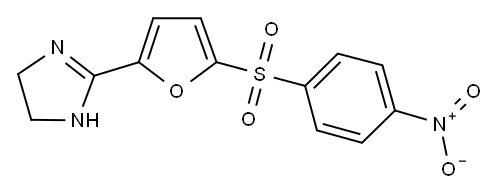 1H-Imidazole, 4,5-dihydro-2-((5-(4-nitrophenyl)sulfonyl)-2-furanyl)- Structure