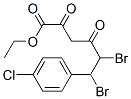 Hexanoic acid, 5,6-dibromo-6-[p-chlorophenyl]-2,4-dioxo-, ethyl ester Structure