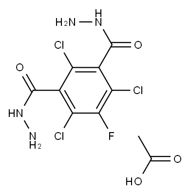 Acetic acid, (2,4,6-trichloro-5-fluoro-m-phenylene)dihydrazide|