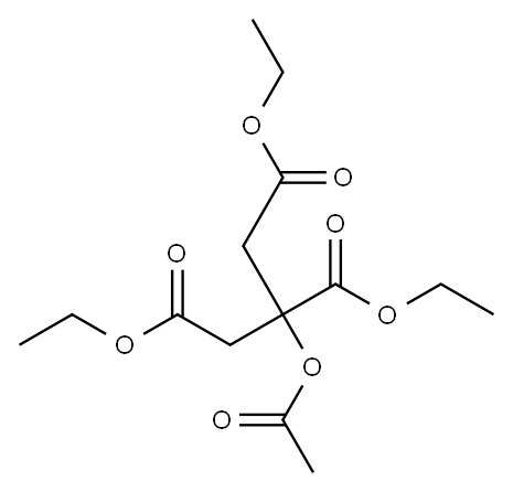 O-アセチルクエン酸 トリエチル 化学構造式