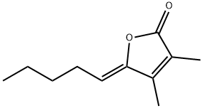 2(5H)-Furanone, 3,4-dimethyl-5-pentylidene-, (5Z)- Structure