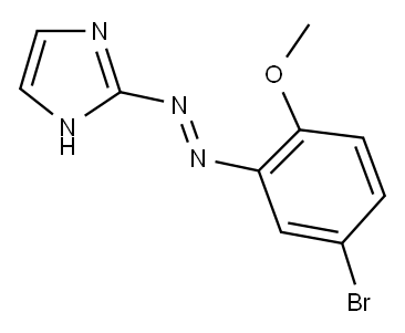 1H-Imidazole, 2-((5-bromo-2-methoxyphenyl)azo)- Structure