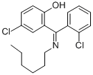 2-(Hexylimino-(2-chlorophenyl)methyl)-4-chlorophenol|