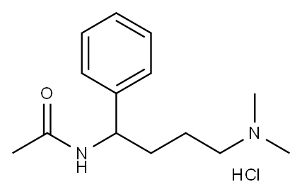 Acetamide, N-(alpha-(3-(dimethylamino)propyl)benzyl)-, hydrochloride Structure