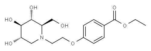 1,5-Didesoxy-1,5-[[2-[4-(ethoxycarbonyl)phenoxy]ethyl]imino]-D-glucitol
