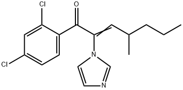 2-Hepten-1-one,  1-(2,4-dichlorophenyl)-2-(1H-imidazol-1-yl)-4-methyl- Structure