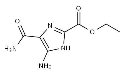 1H-Imidazole-2-carboxylicacid,4-amino-5-(aminocarbonyl)-,ethylester(9CI) Structure