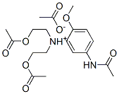 (5-acetamido-2-methoxyphenyl)bis(2-acetoxyethyl)ammonium acetate Structure